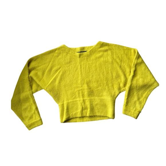 Forever 21 Sweaters - 🌻 4/$25  Forever 21 Mohair-like Crop Top Sweater, Yellow, Women's Medium, NWOT
